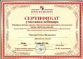 Сертификат участника вебинара Сертификат участника вебинара